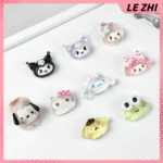 20Pcs Mixed Hello Kitty Glitter Powder Charm Nail Party Sticker Kuromi Resin Transparent Cinnamonroll Accessories Nail Art
