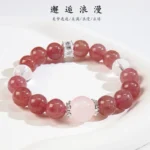 Natural Purple Horse Pink Strawberry White Attracting Lucky Bracelet Women