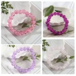 Shinning Crystal Beads Elastic Bracelet Korean Style Colorful Crystal Glass Beaded Bracelet Bangles For Women