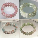 Exquisite Fashion Y2K Sweet Cherry Blossom Bracelet For Women Elegant Flower Crystal Beaded Bracelet Girl Party Jewelry Gift